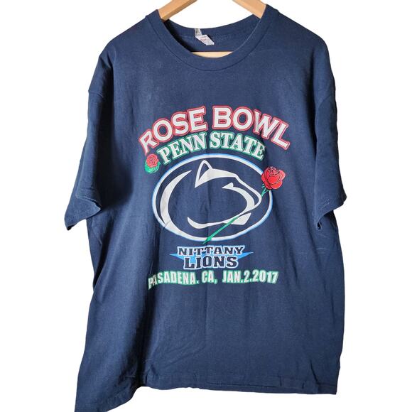 2017 ROSE BOWL + PENN STATE Blue All Players Listed Sequon Barkley T-Shirt SZ XL - Picture 1 of 12